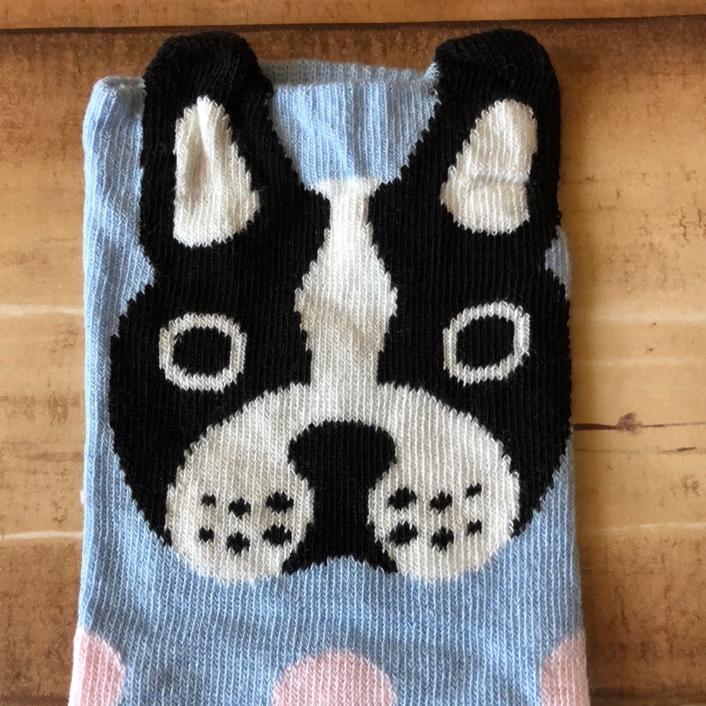 ASOS French Bulldog/Boston Terrier socks. NWT. - Picture 2 of 4